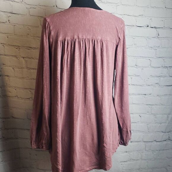 Lucky Brand Smoked Maroon Blouse - Picture 3 of 9